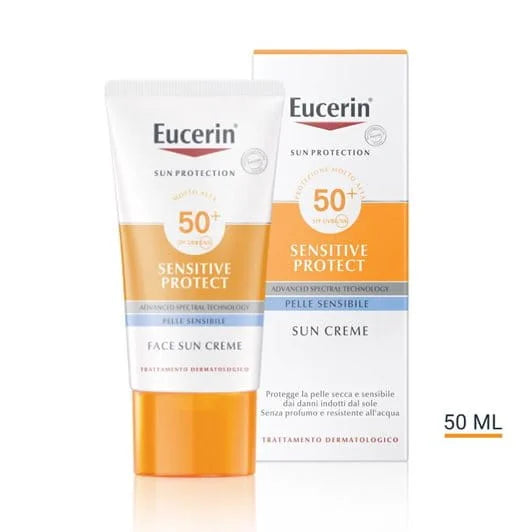 🌞Eucerin Sunblock Sensitive Protect Sun Creme SPF 50+ (Original